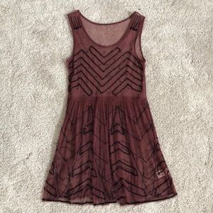 Free people sheer mini dress